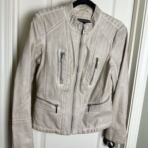 Bernardo Women's Light Beige Faux Leather Jacket